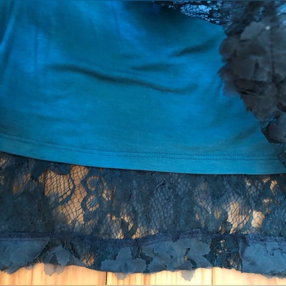 Anthropologie Blue Tassel Floral Semi
Sheer Sleeveless Top - Picture 4 of 5